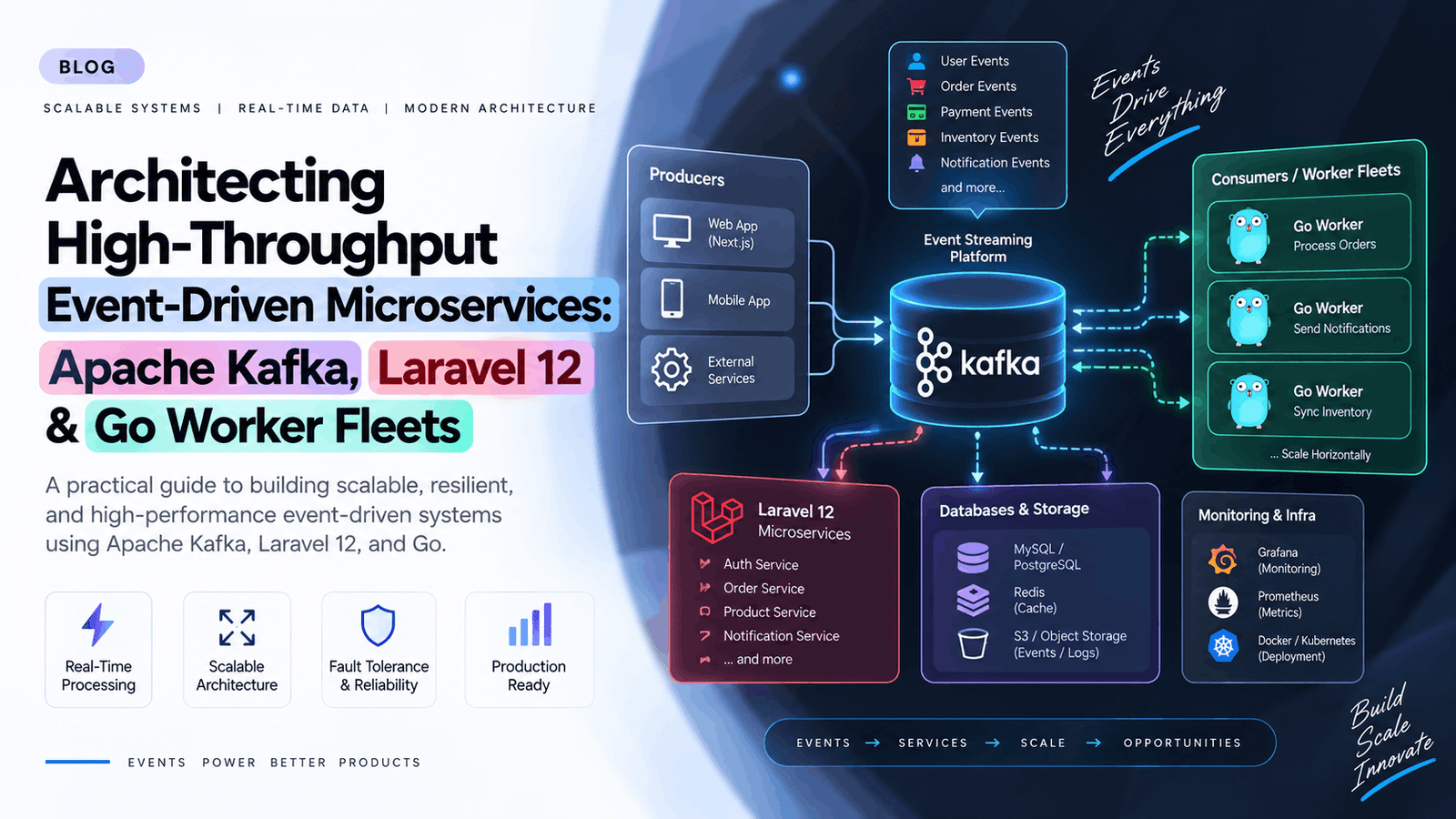 Architecting High-Throughput Event-Driven Microservices: Apache Kafka, Laravel 12 & Go Worker Fleets